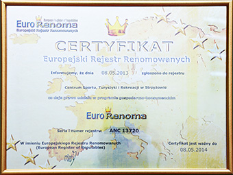 Certyfikat Europejski Rejestr Renomowanych
